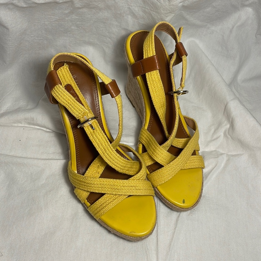 Yellow women banana republic shoe sandals